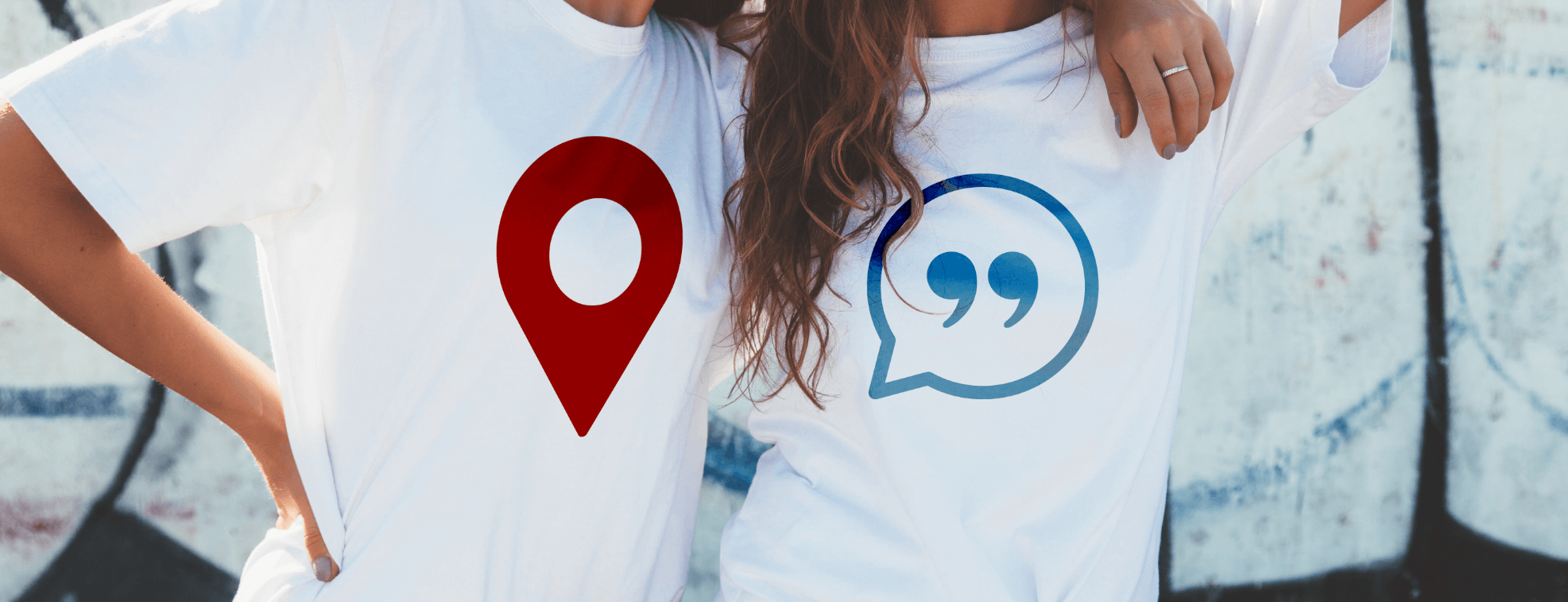 White custom-made T-shirts with symbols